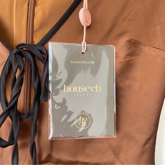 NWT House of CB Sakina Dress in Coffee - Picture 4 of 8